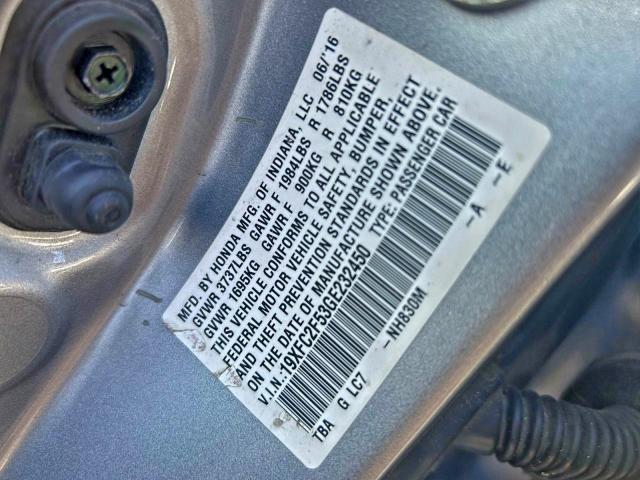 Photo 10 from auction – 2016 HONDA CIVIC LX with VIN 19XFC2F53GE232450