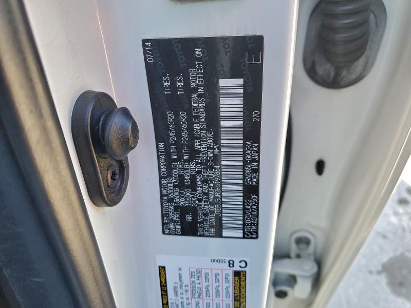 Photo 14 from auction – 2014 TOYOTA 4RUNNER SR with VIN JTEBU5JR2E5197864
