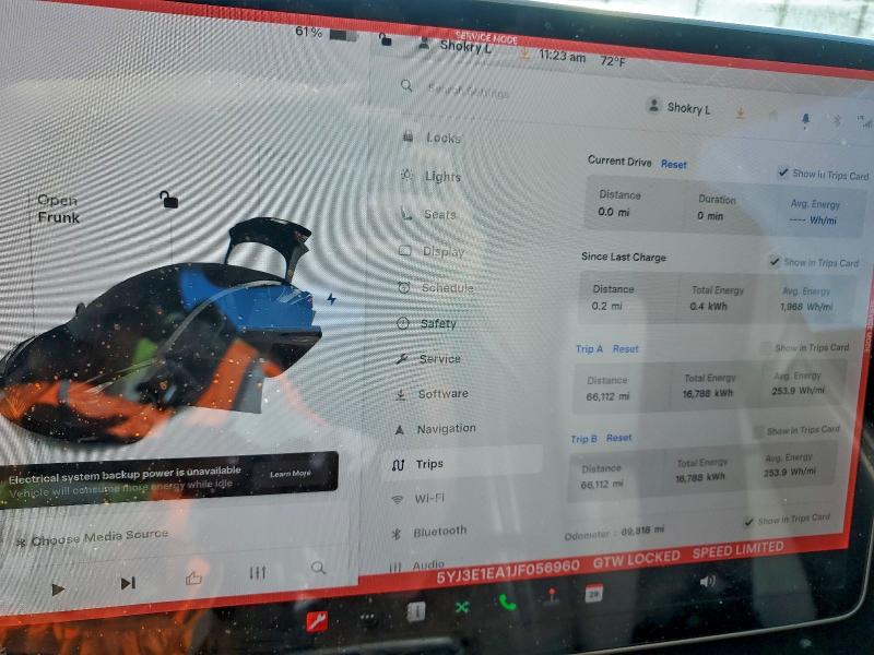 Photo 9 from auction – 2018 TESLA MODEL 3 with VIN 5YJ3E1EA1JF056960