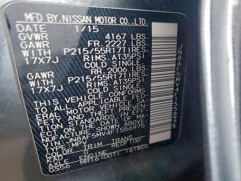 Photo 14 from auction – 2015 NISSAN JUKE S with VIN JN8AF5MV4FT556975