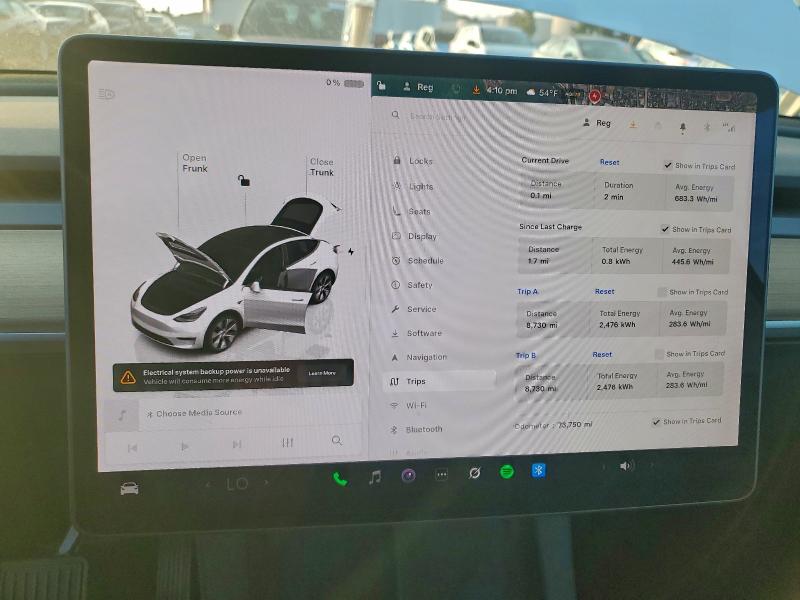 Photo 9 from auction – 2022 TESLA MODEL Y with VIN 7SAYGDEE4NF403260