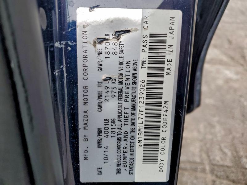 Photo 14 from auction – 2015 MAZDA 3 TOURING with VIN JM1BM1L77F1239026