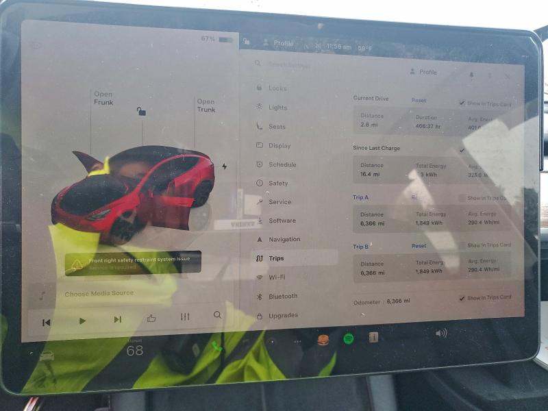 Photo 9 from auction – 2025 TESLA MODEL Y with VIN 7SAYGDEE8SF290635