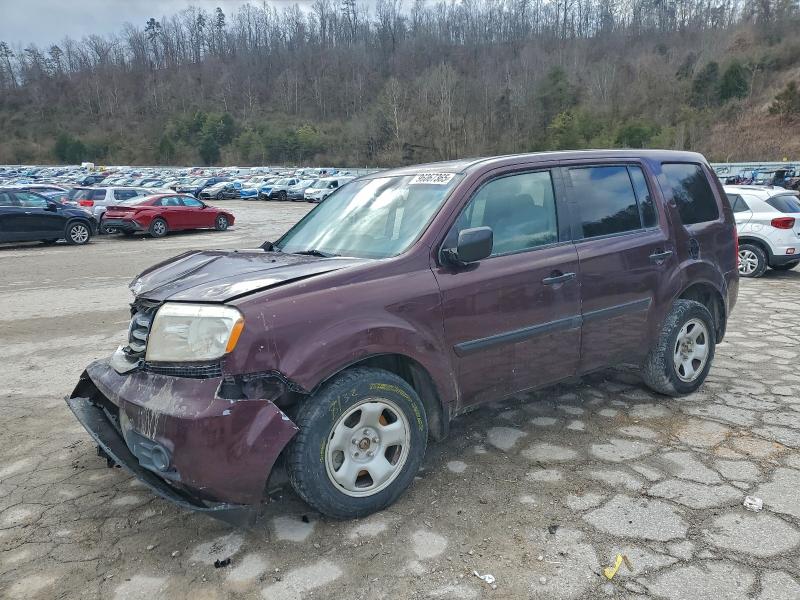 HONDA PILOT LX 2014 with VIN 5FNYF4H27EB016512 - Photo from auction