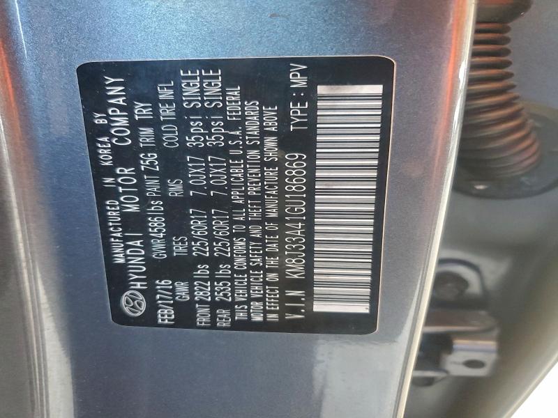 Photo 14 from auction – 2016 HYUNDAI TUCSON LIM with VIN KM8J33A41GU186869