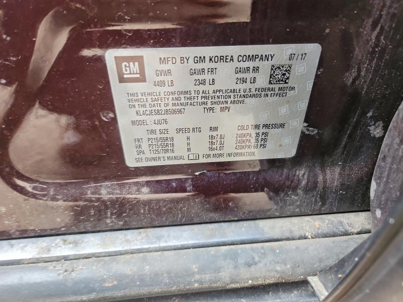 Photo 14 from auction – 2018 BUICK ENCORE PRE with VIN KL4CJESB2JB506967
