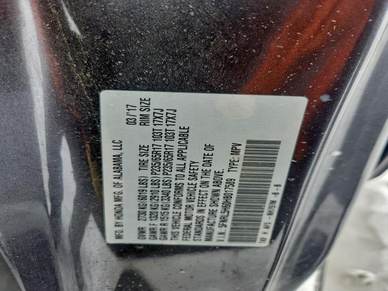 Photo 14 from auction – 2017 HONDA ODYSSEY EX with VIN 5FNRL5H60HB017589