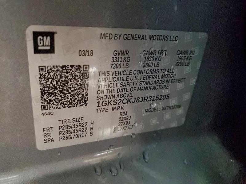 Photo 14 from auction – 2018 GMC YUKON with VIN 1GKS2CKJ8JR315205