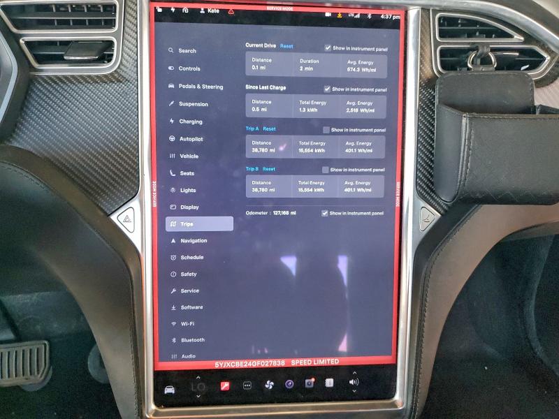 Photo 9 from auction – 2016 TESLA MODEL X with VIN 5YJXCBE24GF027838