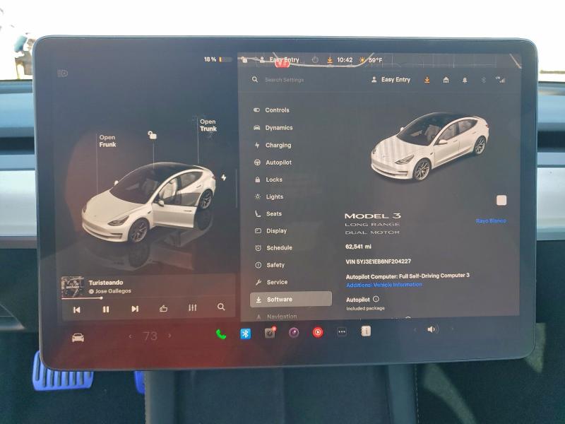Photo 9 from auction – 2022 TESLA MODEL 3 with VIN 5YJ3E1EB6NF204227