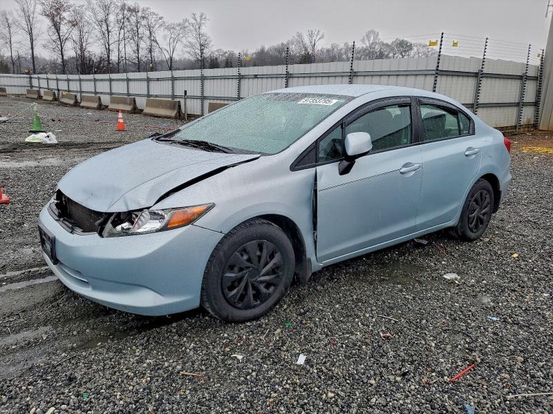 HONDA CIVIC LX 2012 with VIN 19XFB2F59CE015496 - Photo from auction