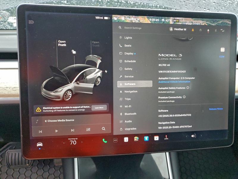 Photo 9 from auction – 2017 TESLA MODEL 3 with VIN 5YJ3E1EA6HF002421