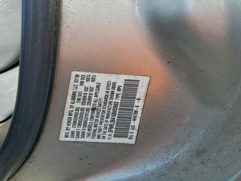 Photo 14 from auction – 2006 HONDA ODYSSEY EX with VIN 5FNRL38416B455683