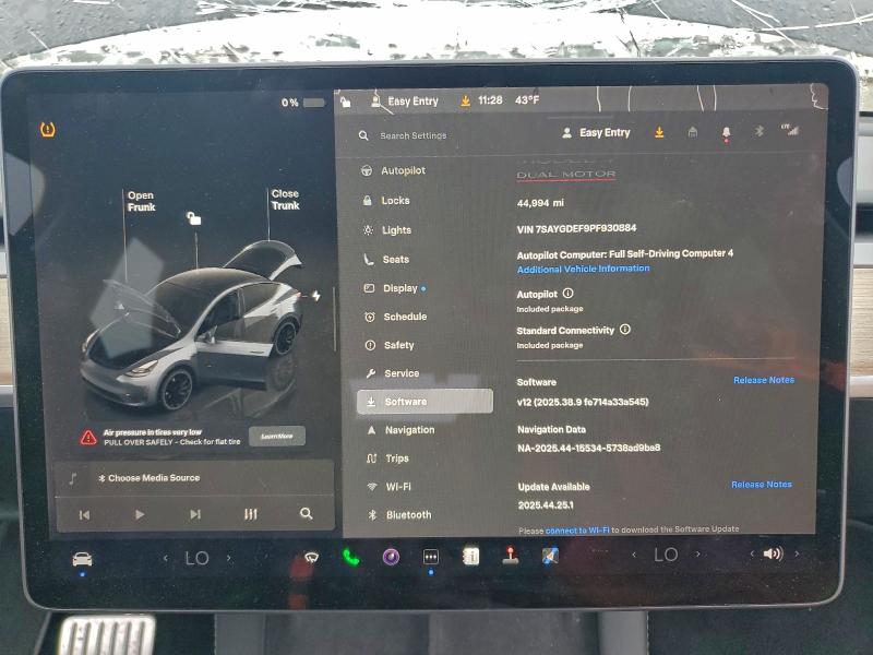 Photo 9 from auction – 2023 TESLA MODEL Y with VIN 7SAYGDEF9PF930884