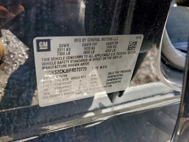 Photo 14 from auction – 2015 GMC YUKON DENA with VIN 1GKS2CKJ6FR570779
