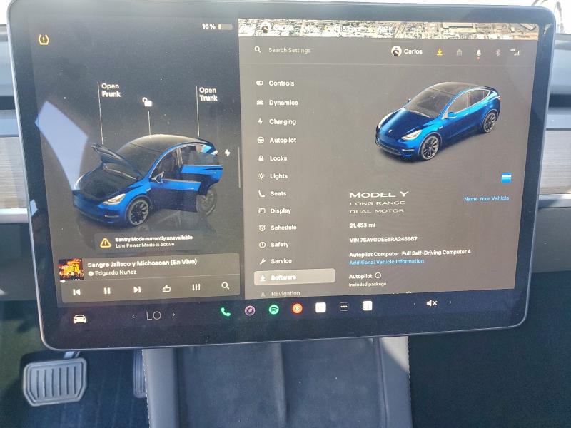 Photo 9 from auction – 2024 TESLA MODEL Y with VIN 7SAYGDEE6RA248987