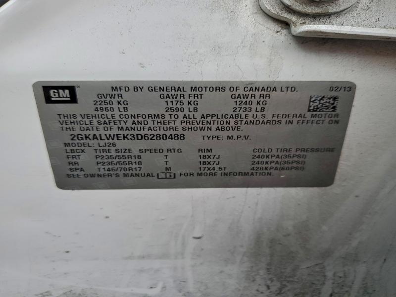 Photo 14 from auction – 2013 GMC TERRAIN SL with VIN 2GKALWEK3D6280488