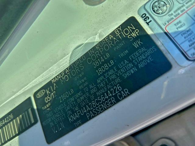 Photo 10 from auction – 2012 KIA FORTE EX with VIN KNAFU4A28C5644226