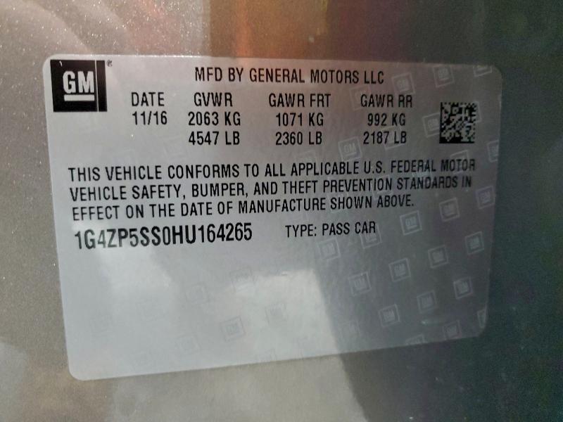 Фото 14 с аукциона – 2017 BUICK LACROSSE E с VIN 1G4ZP5SS0HU164265