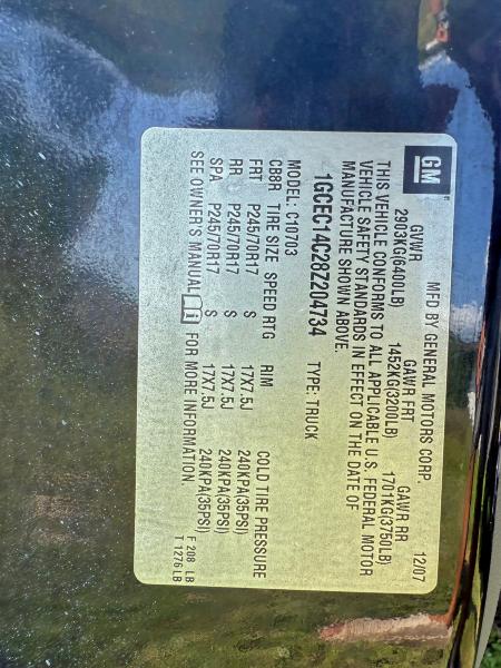 Photo 10 from auction – 2008 CHEVROLET SILVERADO with VIN 1GCEC14C28Z204734