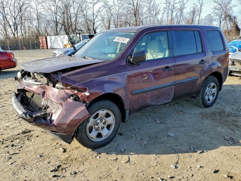HONDA PILOT LX 2014 with VIN 5FNYF4H23EB027457 - Photo from auction