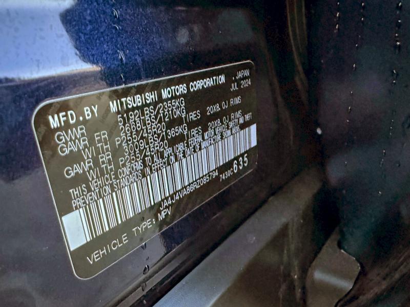 Photo 10 from auction – 2024 MITSUBISHI OUTLANDER with VIN JA4J4VA86RZ085794
