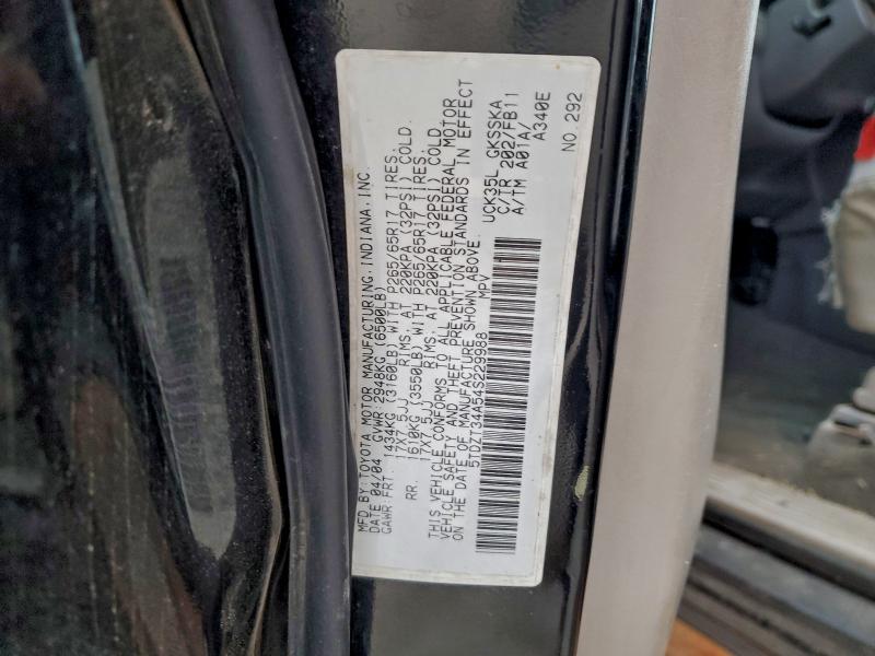 Photo 14 from auction – 2004 TOYOTA SEQUOIA SR with VIN 5TDZT34A54S229988