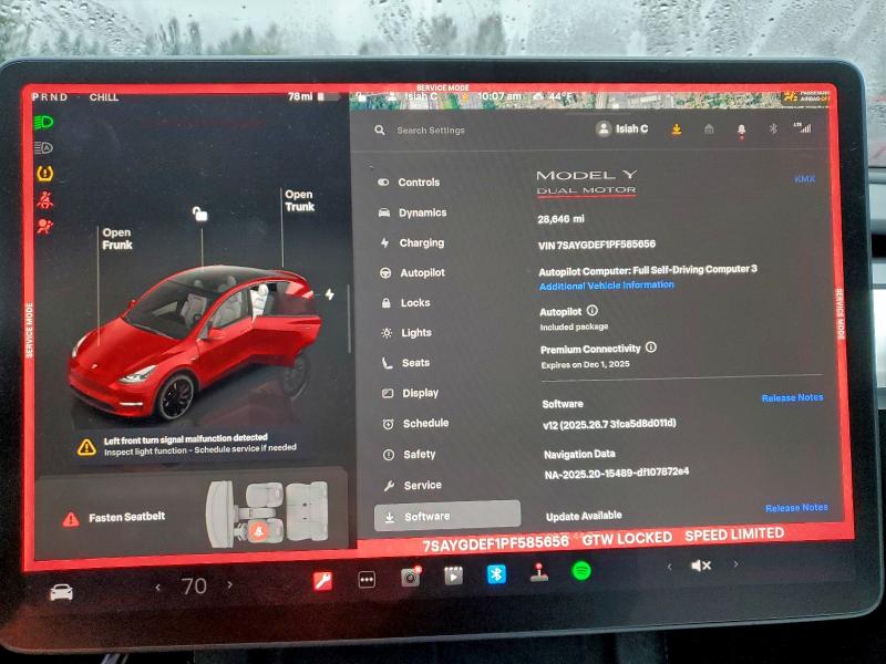 Photo 9 from auction – 2023 TESLA MODEL Y with VIN 7SAYGDEF1PF585656