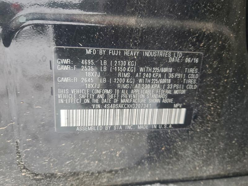 Photo 14 from auction – 2017 SUBARU OUTBACK 2. with VIN 4S4BSAKCXH3207341