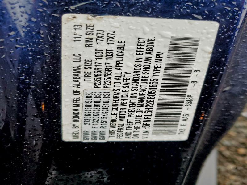 Photo 14 from auction – 2014 HONDA ODYSSEY LX with VIN 5FNRL5H22EB051655