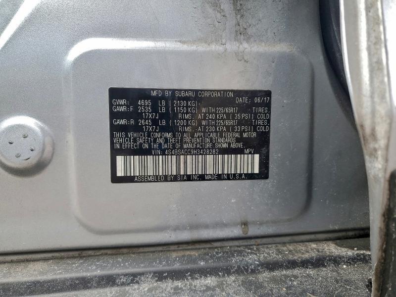 Photo 14 from auction – 2017 SUBARU OUTBACK 2. with VIN 4S4BSACC9H3428282