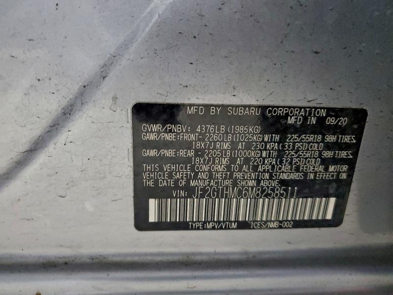 Photo 14 from auction – 2021 SUBARU CROSSTREK with VIN JF2GTHMC6M8258511