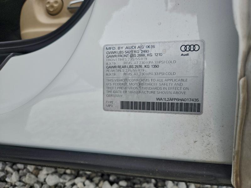 Photo 14 from auction – 2017 AUDI Q5 with VIN WA1L2AFP6HA017435