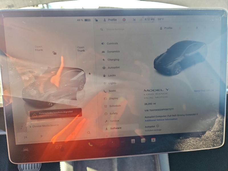 Photo 9 from auction – 2023 TESLA MODEL Y with VIN 7SAYGDEE9PF897277