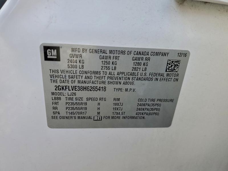 Foto 14 de la subasta – 2017 GMC TERRAIN DE con VIN 2GKFLVE38H6265418