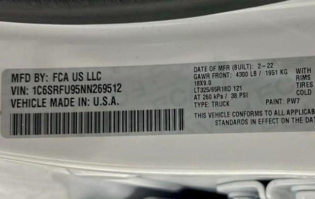 Photo 10 from auction – 2022 RAM 1500 TRX with VIN 1C6SRFU95NN269512