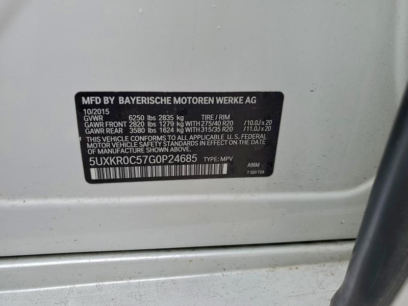 Photo 14 from auction – 2016 BMW X5 XDRIVE3 with VIN 5UXKR0C57G0P24685