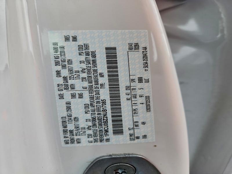 Photo 14 from auction – 2022 FORD ESCAPE SE with VIN 1FMCU0BZ2NUB17085