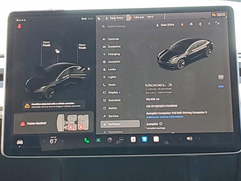 Photo 9 from auction – 2020 TESLA MODEL 3 with VIN 5YJ3E1EB7LF649508