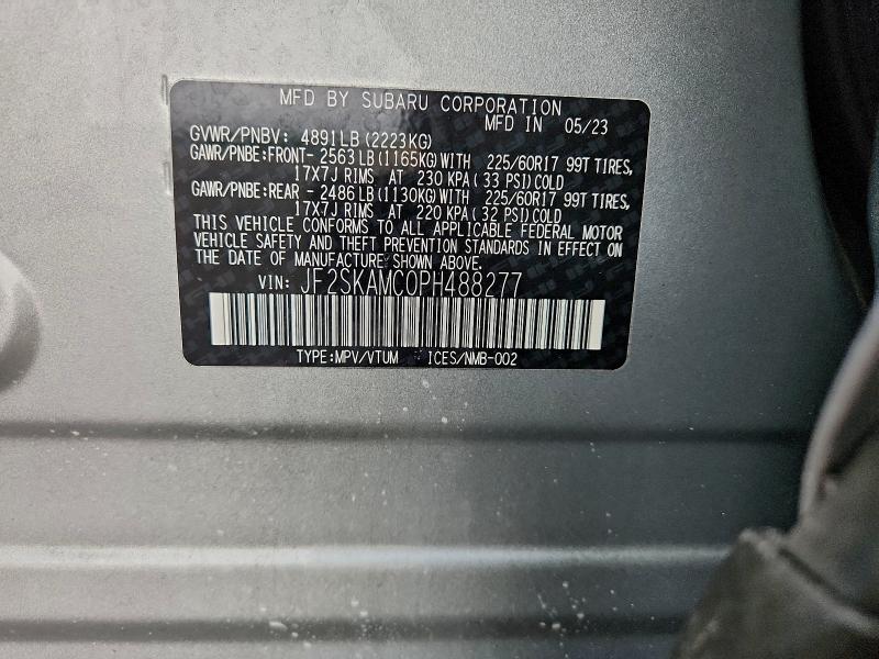 Zdjęcie 14 z aukcji – 2023 SUBARU FORESTER W z VIN JF2SKAMC0PH488277