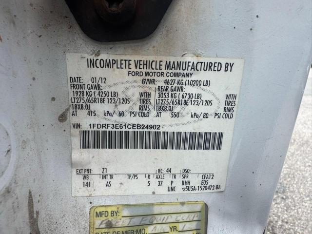 Photo 11 from auction – 2012 FORD F350 SUPER with VIN 1FDRF3E61CEB24902