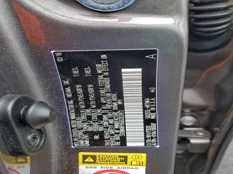 Photo 14 from auction – 2016 TOYOTA HIGHLANDER with VIN 5TDBKRFH5GS352972