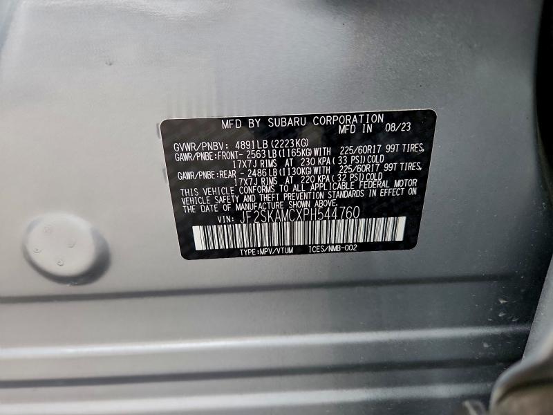 Photo 14 from auction – 2023 SUBARU FORESTER W with VIN JF2SKAMCXPH544760