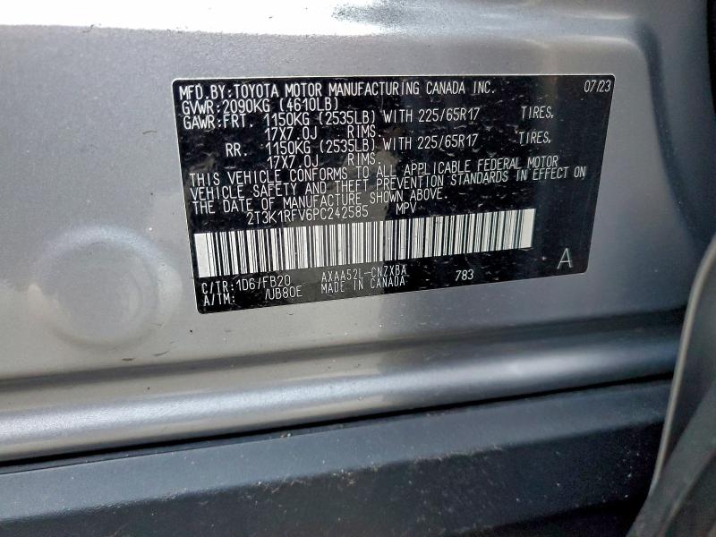 Photo 14 from auction – 2023 TOYOTA RAV4 LE with VIN 2T3K1RFV6PC242585