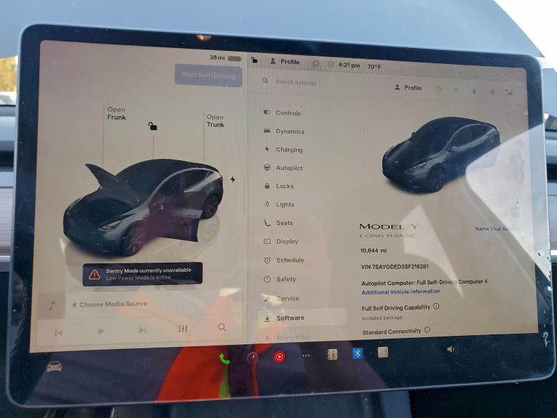 Photo 9 from auction – 2025 TESLA MODEL Y with VIN 7SAYGDED3SF218281