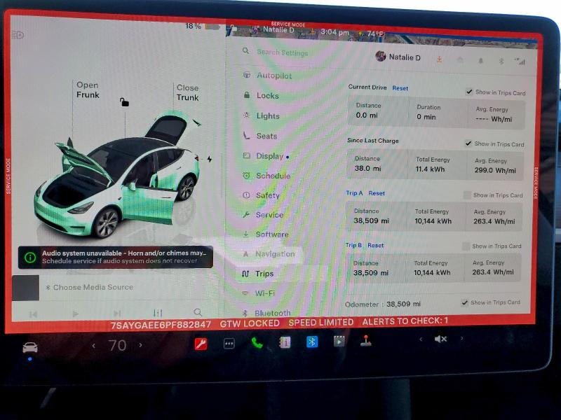 Photo 9 from auction – 2023 TESLA MODEL Y with VIN 7SAYGAEE6PF882847