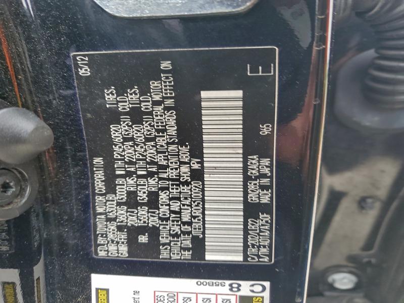 Photo 14 from auction – 2012 TOYOTA 4RUNNER SR with VIN JTEBU5JR0C5100920