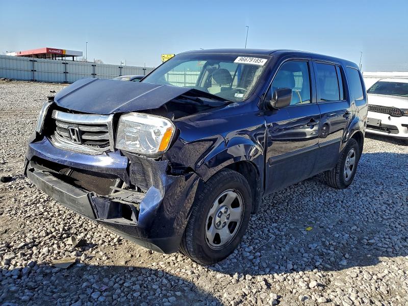 HONDA PILOT LX 2014 with VIN 5FNYF4H2XEB050301 - Photo from auction