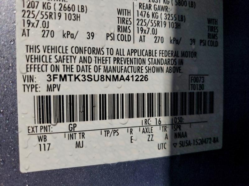 Photo 14 from auction – 2022 FORD MUSTANG MA with VIN 3FMTK3SU8NMA41226