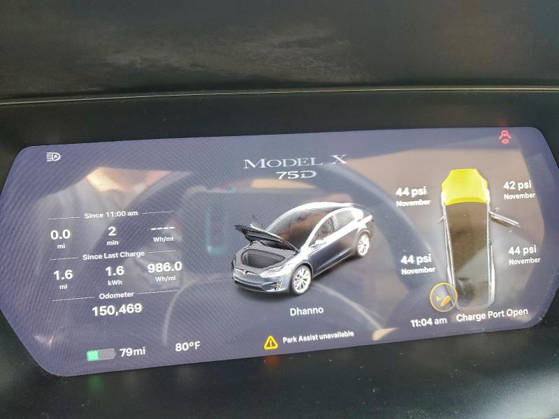 Photo 9 from auction – 2017 TESLA MODEL X with VIN 5YJXCBE23HF030912